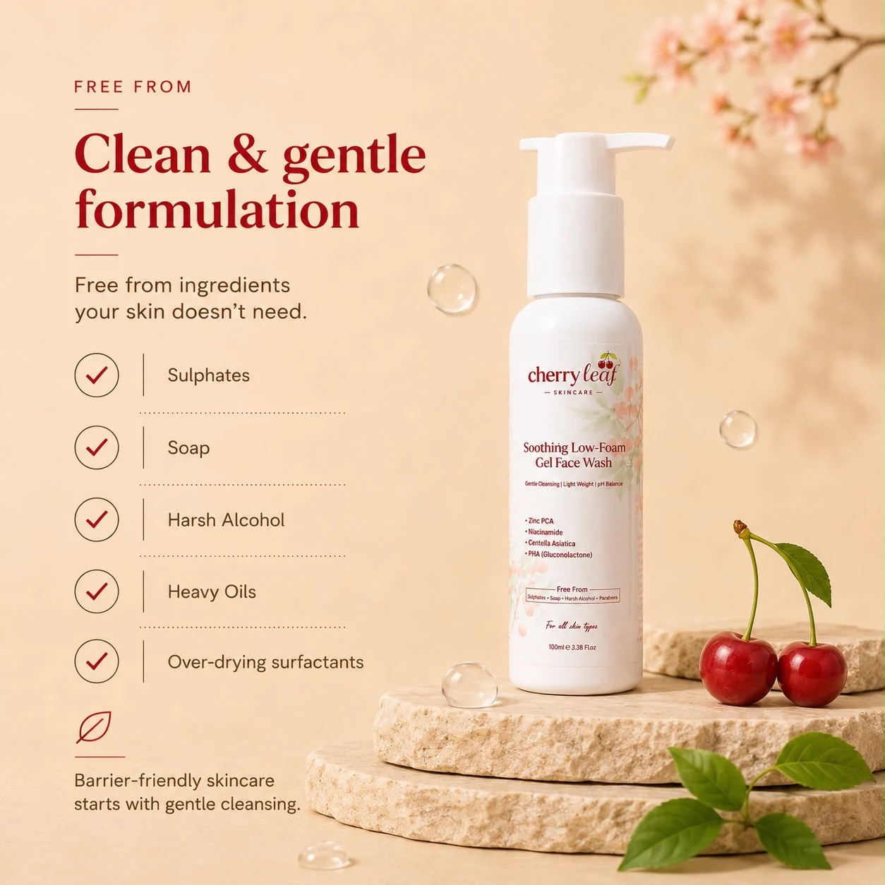 Clean & gentle formulation — free from